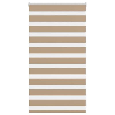 vidaXL Zebrová roleta pieskovo hnedá 85x100 cm šírka látky 80,9 cm polyester