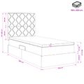 vidaXL Postel s úložným prostorem a matrací Modrá 100 x 200 cm látka