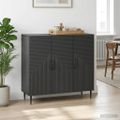 vidaXL Servírovacia skriňa Čierna 89 x 34,5 x 80 cm Kompozitné drevo