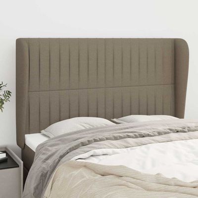 vidaXL Čelo postele so záhybmi sivohnedé 147x23x118/128 cm látka