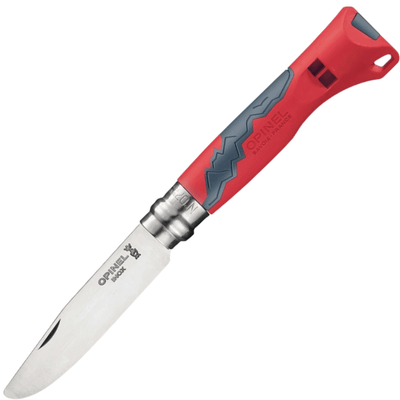 OPINEL 001897 VRI N°07 Outdoor Junior Red detský vreckový nôž 8 cm, červená, polyamid, píšťalka