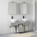 vidaXL Set kabinetov do kúpeľne 5 pcs Betónovo sivá 43 x 16 x 62,5 cm