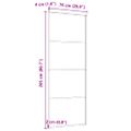 vidaXL Posuvné dvere nepriehľadné ESG sklo a hliník 76x205 cm biele