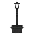 vidaXL Stĺpová lampa s kvetináčom Čierna 29 x 28 x 74 cm ABS a PP