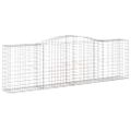 vidaXL Oblúkové gabionové koše 6 ks 400x50x120/140 cm pozink. železo
