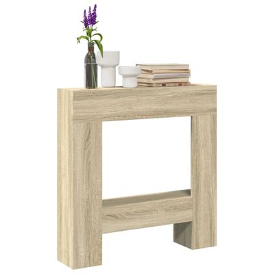 vidaXL Obloženie krbu dub sonoma 81x18x82 cm kompozitné drevo