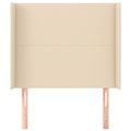 vidaXL Čelo postele so záhybmi krémové 93x16x118/128 cm látka
