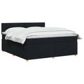 vidaXL Posteľ boxspring s matracom Čierna 160 x 200 cm Látka