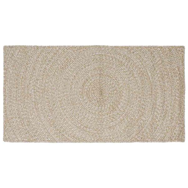 vidaXL Kusové koberce Prírodná a biela 100 x 200 cm Juta