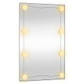 vidaXL Nástenné zrkadlo s LED svetlami 50x80 cm sklo obdĺžnik