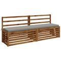 vidaXL Vankúš na lavičku SOEST 100% polyester Sivá 170 x 40 x 5 cm