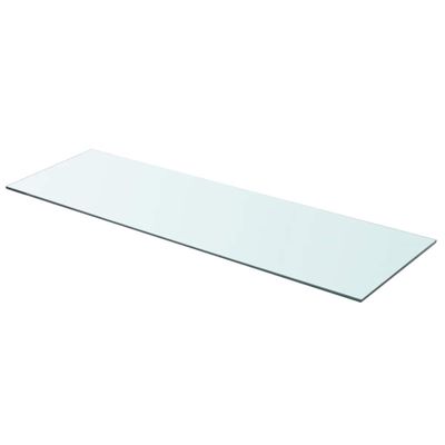 vidaXL Poličkový panel z priehľadného skla, 90x30 cm