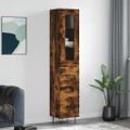 vidaXL Vysoká skrinka dymový dub 34,5x34x180 cm spracované drevo