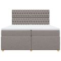 vidaXL Boxspring posteľ s matracom sivohnedý 200x200 cm látka