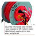 Prodlužovací kabel EMOS P19450P na bubne 50 m / 4 zásuvky / červený / PVC / 230 V / 1,5 mm2