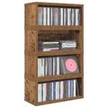 vidaXL Roh na skladovanie CD 4 ks Dubové drevo 40 x 17 x 17 cm