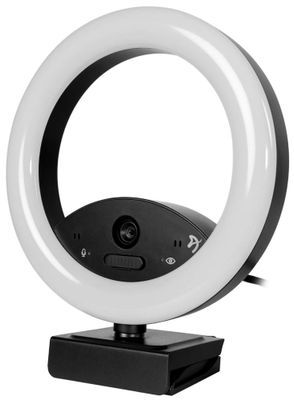AROZZI webová kamera OCCHIO RL True Privacy/ Full HD/ svetelný kruh/ USB/ autofokus/ mikrofón Webkamera, 1080p/30fps, autofokus, mikrofón, magnetická krytka, svetelný kruh, USB 3.0, čierna