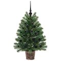 vidaXL Umelý vianočný stromček s 150 LED-i Zelená 95 cm PE a PVC