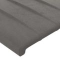vidaXL Čelo postele s LED bledosivé 180x5x78/88 cm zamat