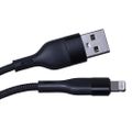 Kábel Maxlife MXUC-07 USB - Lightning 1,0 m 2,4A čierny nylon