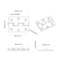 vidaXL Pánt Jednofarebný 899 ks Strieborná 58 x 35 x 1 mm Oceľ