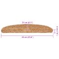 vidaXL Schodové rohože 30 ks 65x21x4 cm béžové, polkruhové, veľké