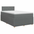 vidaXL Posteľ boxspring s matracom Tmavosivá 120 x 200 cm Látka