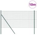 vidaXL Zváraná drôtená ohrada na upevnenie 10 x 1,4 m Zelená Sieťovina