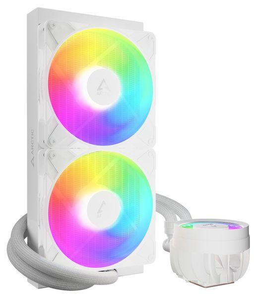 ARCTIC Liquid Freezer III Pro 280 A-RGB (White) - Multikompatibilný all-in-one vodný chladič CPU s A Vodné chladenie, pre CPU, pre Intel i AMD, 2× 140mm ARGB ventilátor, socket 1700, 1851, AM4, AM5, biely