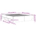 vidaXL Posteľný rám betónový sivý 150x200 cm kompozitné drevo