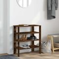 vidaXL Regál na topánky dymový dub 61x32x70 cm kompozitné drevo
