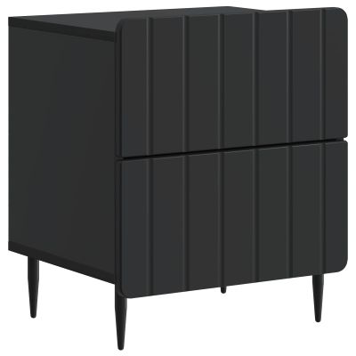 vidaXL Nočný stolík Čierna 43 x 34,5 x 49,5 cm Kompozitné drevo
