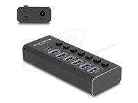 7-portový USB Hub s 4 portami 10 Gbps a