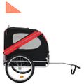 vidaXL Vozík za bicykel pre psa, červeno čierny