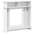 vidaXL Rám krbu Biela s vysokým leskom 102 x 26 x 100 cm