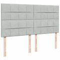 vidaXL Posteľný rám boxsping s matracom bledosivý 200x200 cm zamat