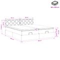 vidaXL Ottoman posteľ s matracom a LED Ružová 180 x 200 cm Zamat