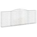 vidaXL Oblúkové gabionové koše 2 ks 400x30x140/160 cm pozink. železo
