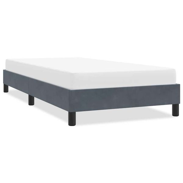 vidaXL Rám postele bez matraca Tmavosivá 100x220 cm Zamat