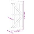vidaXL Dvere NARVIK 95 x 210 cm Masívne borovicové drevo (neupravené)