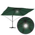 vidaXL Slnečník Zelená 351 x 250 x 253 cm Polyester a hliník