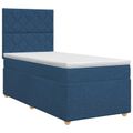 vidaXL Posteľ boxspring s matracom Modrá 100 x 200 cm Látka