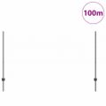 vidaXL Hexagonálny plot s stĺpom 100 x 1,2 m PVC potiahnutá oceľ Sivá