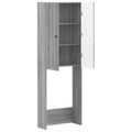vidaXL Toaletná skriňa EDE Sivý Sonoma 66 x 25,5 x 190 cm