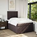 vidaXL Boxspring posteľ s matracom tmavohnedá 120x190 cm látka