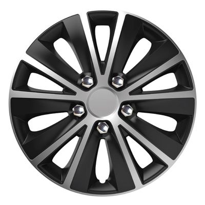 Poklica Rapide NC 16 "SILVER & BLACK (čierno-strieborná) s chrómovými skrutkami