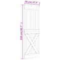 vidaXL Posuvné dvere 70 x 210 cm Masívne borovicové drevo (neupravené)