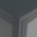 vidaXL Komoda antracitová 105x35x70 cm oceľ a sklo