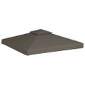 vidaXL Dvojitá strieška na altánok 310 g/m², 3x3 m, sivohnedá