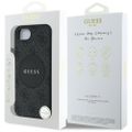 Guess HC MagSafe PU 4G Circle with Classic Logo case for iPhone 16e Black